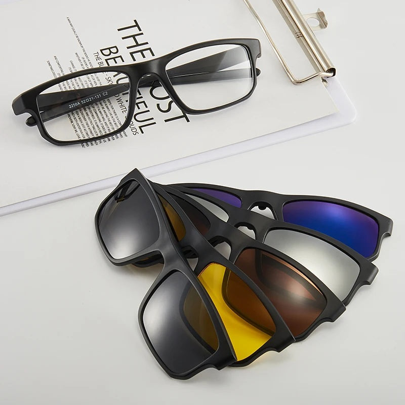Gafas Magnéticas 6 en 1 Multicolores - COMPRA 1 LLEVA 6 + Funda de Cuero Gratis